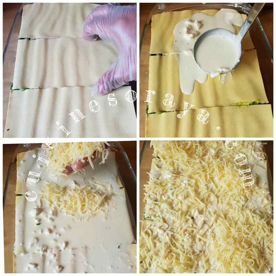 Lasagne épinards chèvre et poulet