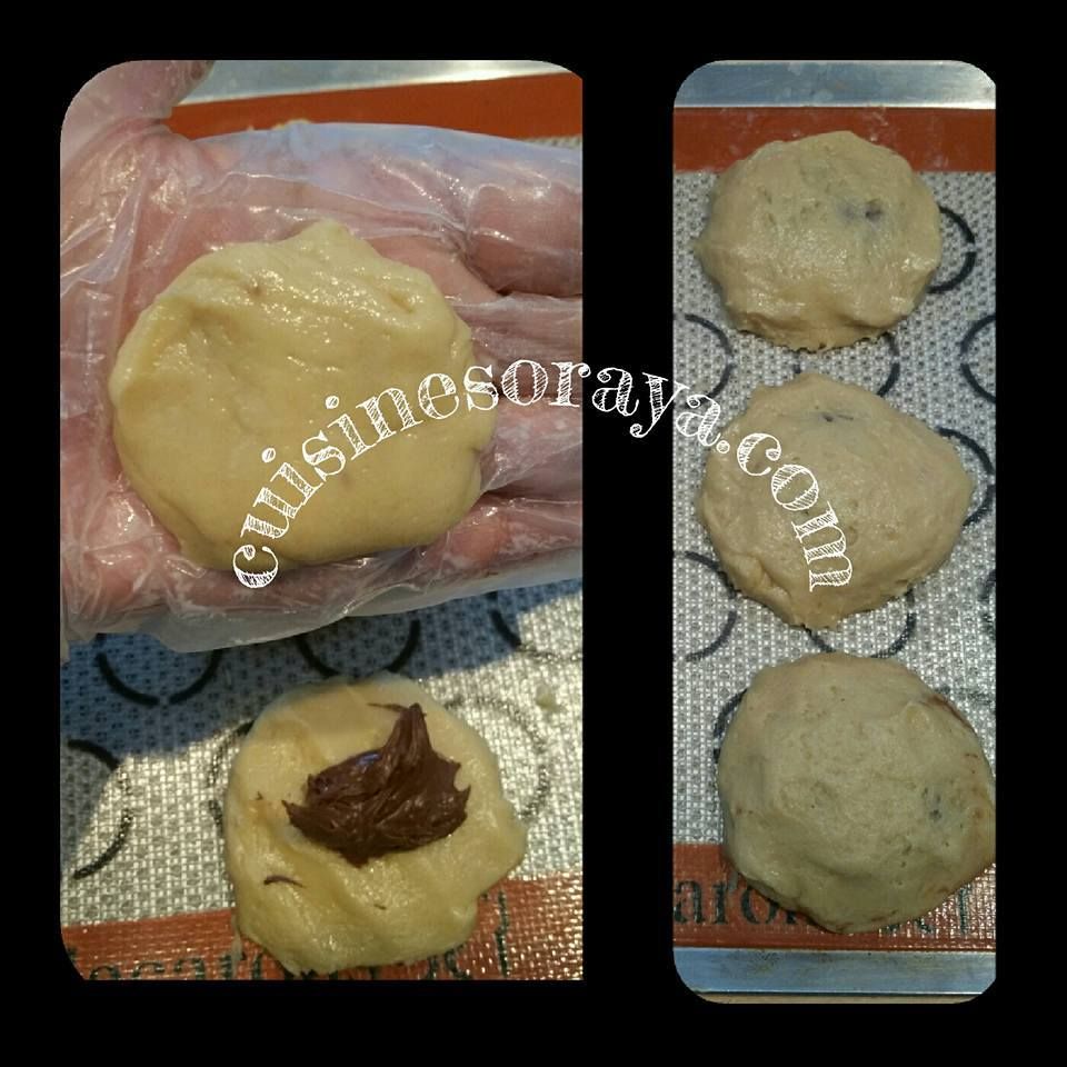 Cookies coeur chocolat coulant