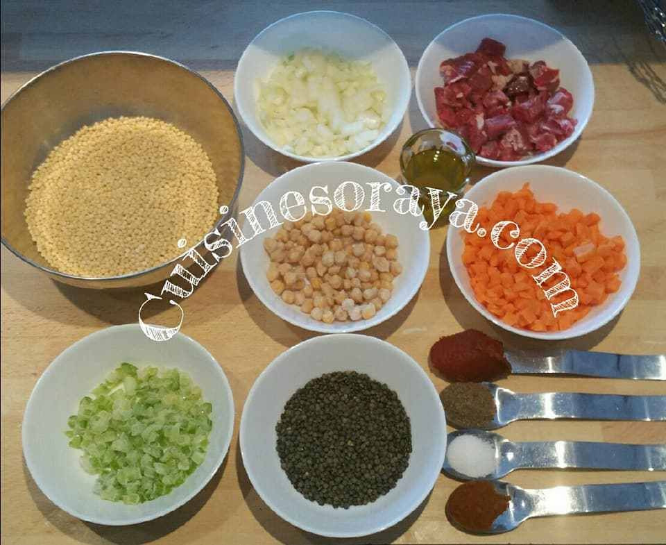 Petits plombs de légumes à l'agneau