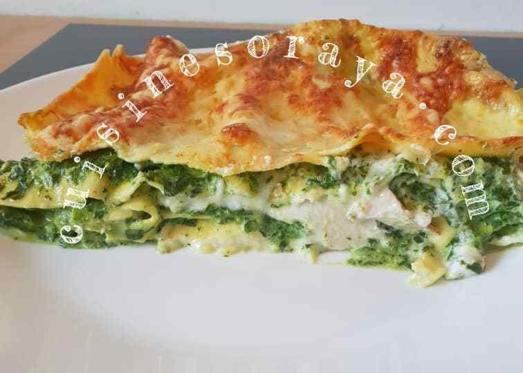 Lasagne épinards chèvre et poulet