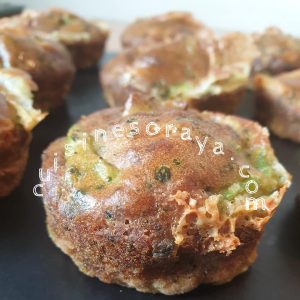 Muffins aux brocolis et carotte, coeur coulant à la cancoillotte