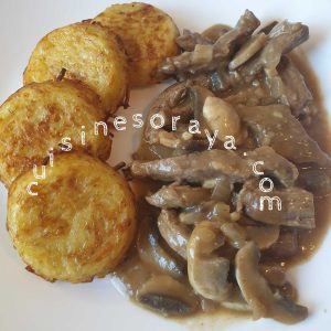 Emincé de veau sauce au poivre