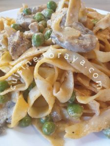 Tagliatelles au poulet façon stragonoof