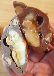 Bouchée choco banane cacahuète
