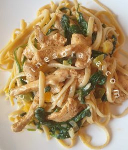 Linguine au poulet façon toscane
