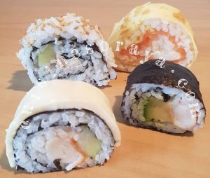 Sushi simple ou enrobé de fromage – Makis avec ou sans algue – california roll