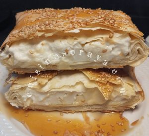 Feta croustillante au miel et sésame