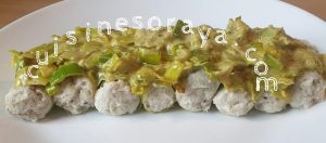 Cannelloni en feuille de poireaux sans pâte au poulet