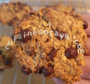 Cookies flocons d’avoine, beurre de cacahuète et chocolat