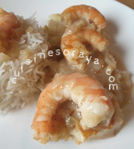 Filet de poisson et crevette sauce au citron (sans crème et sans beurre)