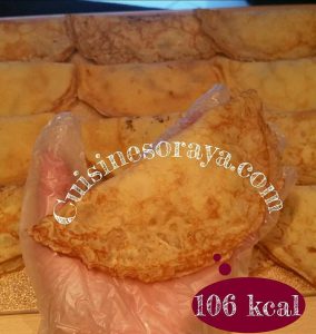 Crêpes aux fromage, lardons et champignons.