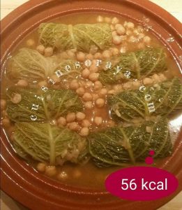 Chou frisé farci en sauce