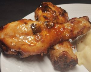 Pilons de poulet rôtis à l’Air Fryer, sauce BBQ au miel