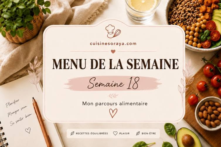 Mon menu semaine n°18 – Mon parcours de perte de poids