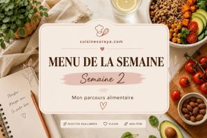 Menu de la semaine n°2 – Mon parcours de perte de poids