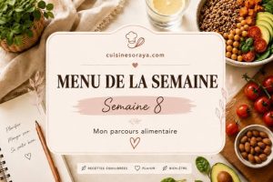 Mon menu semaine n°8 – Mon parcours de perte de poids